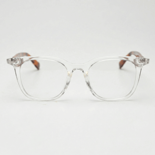 Faith Clear Lens Glasses - Clear Rectangle TR90 Frame - Front View Faith Clear Lens Glasses - Clear Rectangle TR90 Frame - Front View