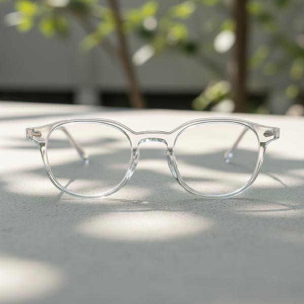 Lora Clear Clear Lens Glasses Lifestyle Shot Lora Clear Clear Lens Glasses Lifestyle Shot